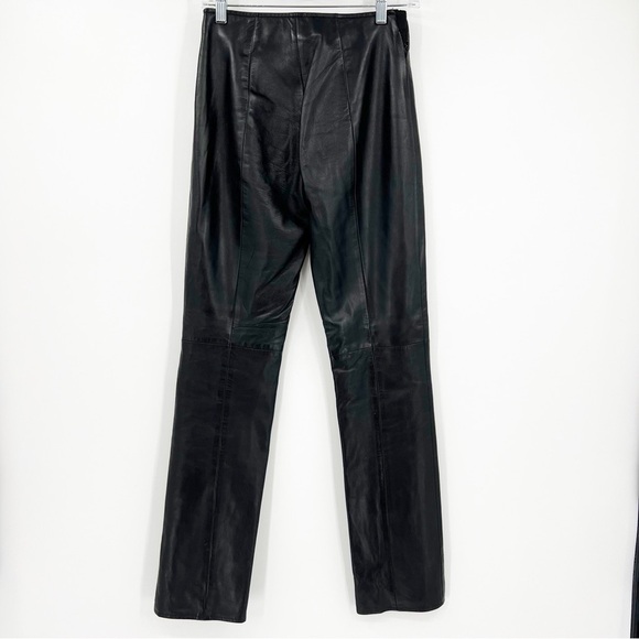 VTG Cache 100% Leather Black Pants *Altered* To Fit 0/2 - Picture 4 of 6